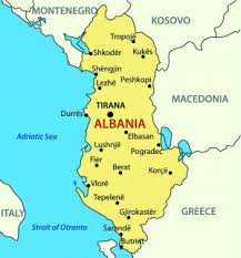 Kaart Albanie